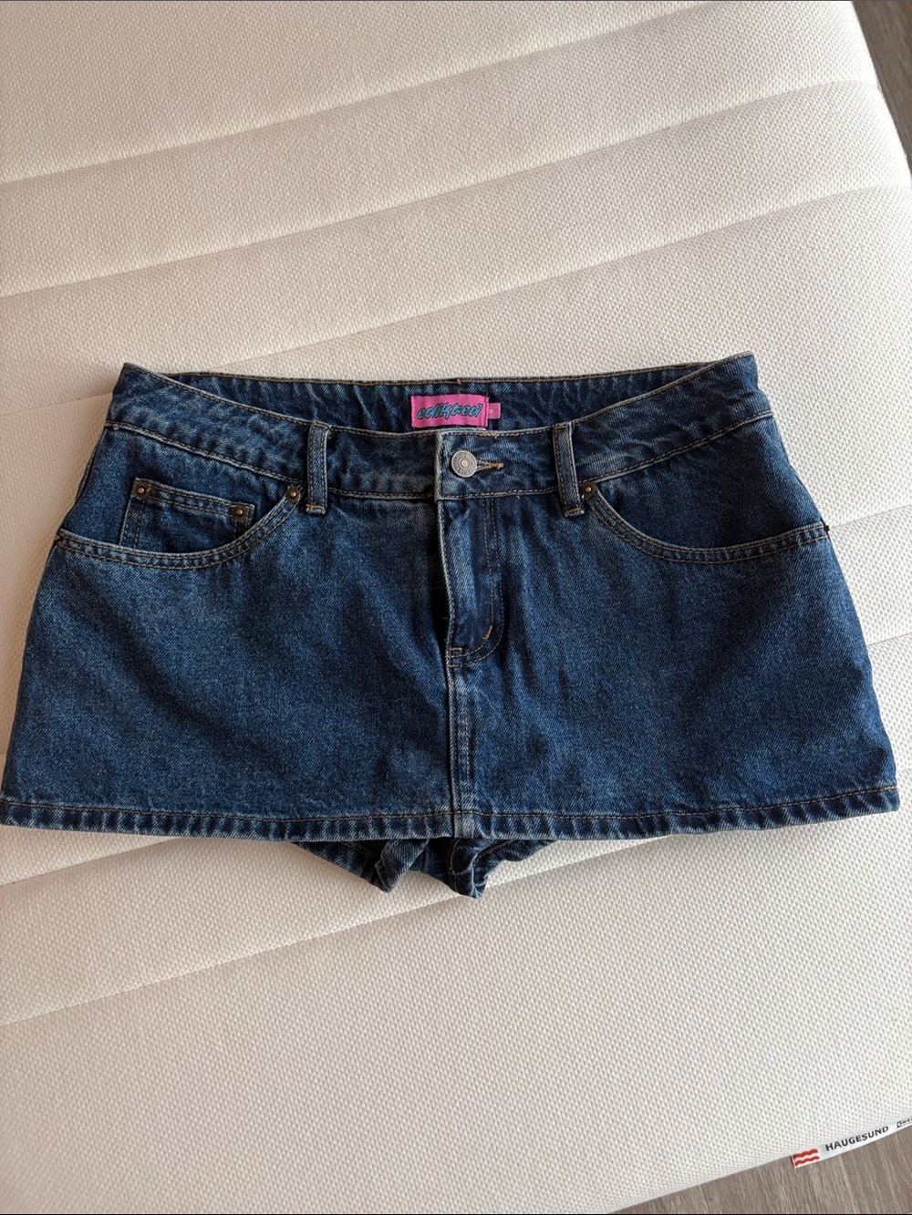 Edikted denim skirt with shorts